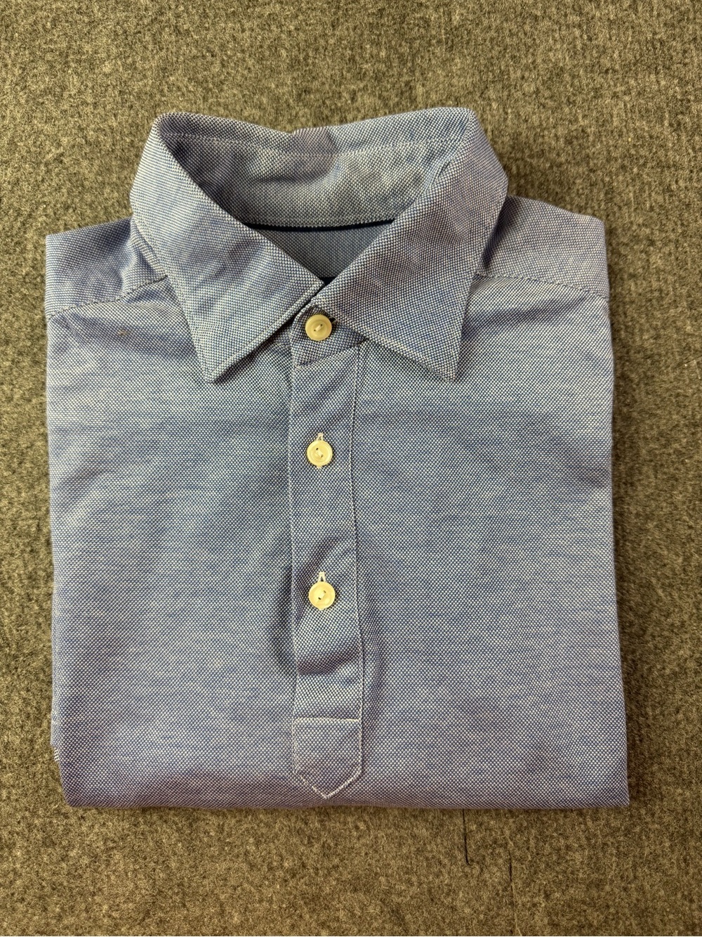 Eton Slim Mens 100% Pique Cotton Short Sleeve Polo Shirt Size M Blue
